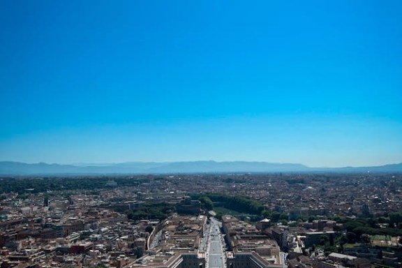 an aerial view of a city